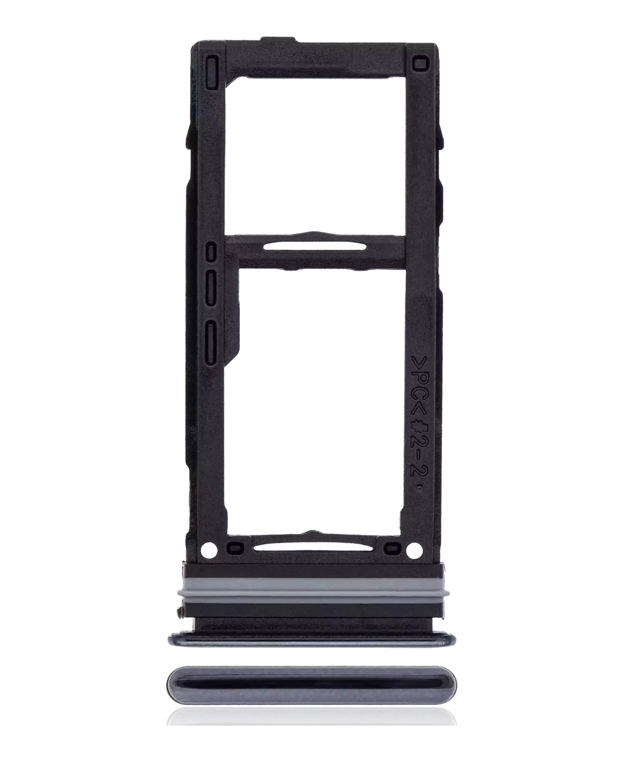 Single Sim Card Tray Replacement Compatible For Samsung Galaxy A72 (A725 / 2021) (Awesome Black)