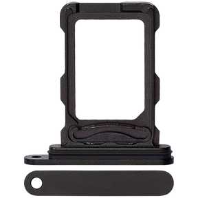 Dual Sim Card Tray Compatible For iPhone 16 Pro / 16 Pro Max (Black Titanium)