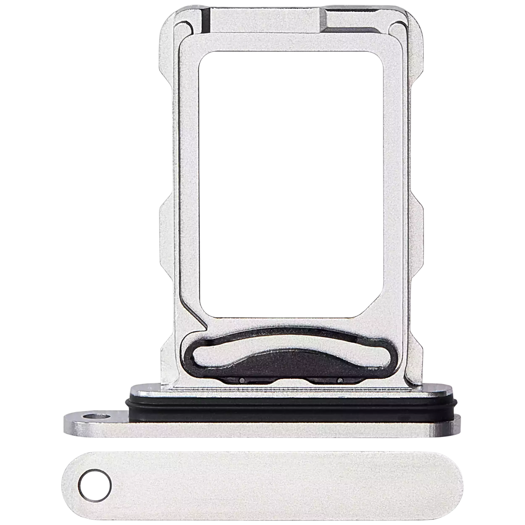 Dual Sim Card Tray Compatible For iPhone 16 Pro / 16 Pro Max (White Titanium)