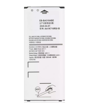 Replacement Battery Compatible For Samsung Galaxy A3 (A310 / 2016) (EB-BA310ABE)