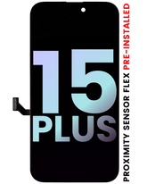 OLED Assembly With Proximity Sensor Flex Pre-Installed Compatible For iPhone 15 Plus (Service Pack)