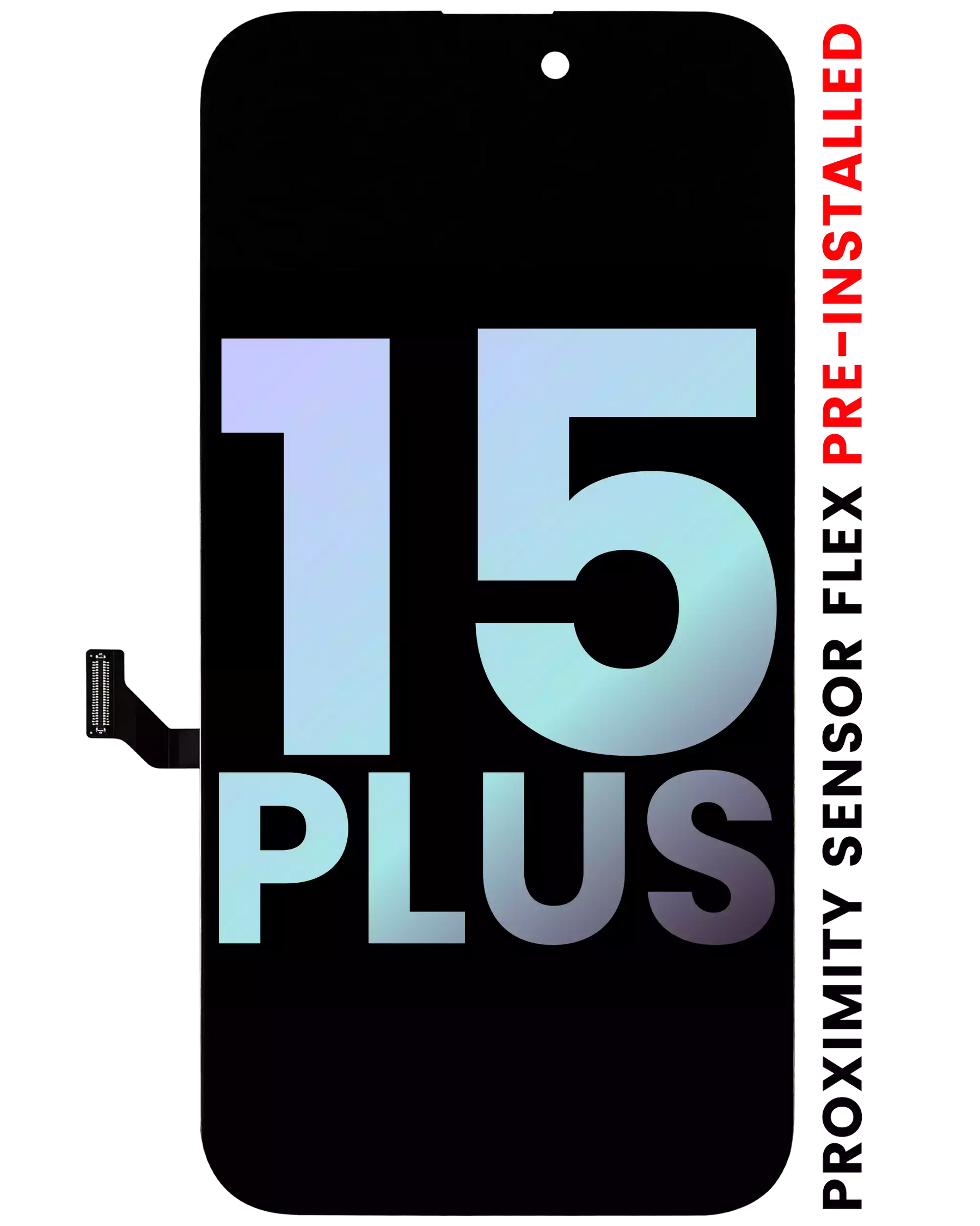 OLED Assembly With Proximity Sensor Flex Pre-Installed Compatible For iPhone 15 Plus (Service Pack)