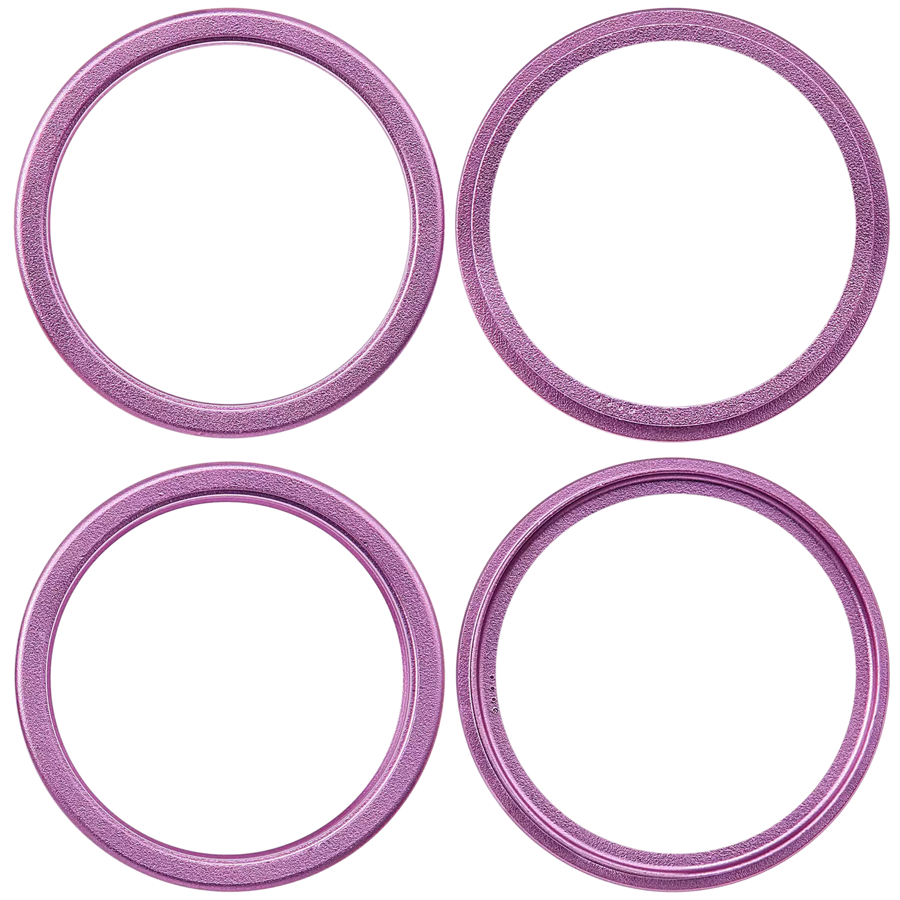 Back Camera Bezel Ring Only Compatible For iPhone 16 / 16 Plus (Pink) (2 Piece Set)