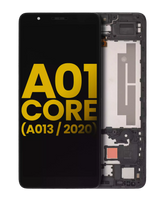 LCD Assembly With Frame Compatible For Samsung Galaxy A01 Core (A013 / 2020) (Refurbished) (Black)