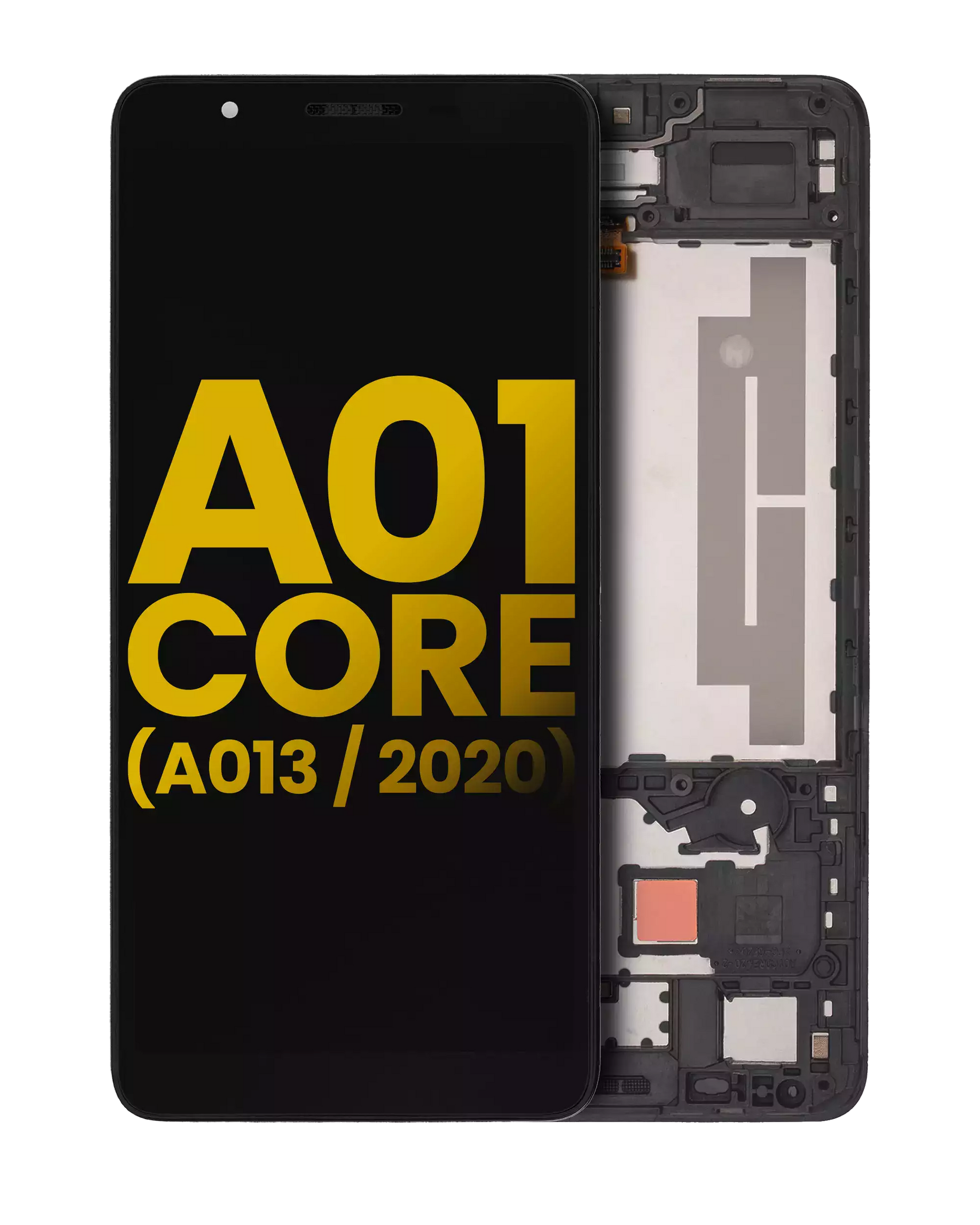LCD Assembly With Frame Compatible For Samsung Galaxy A01 Core (A013 / 2020) (Refurbished) (Black)