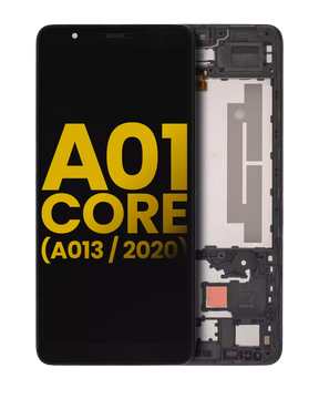 LCD Assembly With Frame Compatible For Samsung Galaxy A01 Core (A013 / 2020) (Refurbished) (Black)