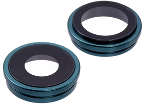 Back Camera Lens With Bracket & Bezel Compatible For iPhone 16 / 16 Plus (Teal) (2 Piece Set) (Premium)