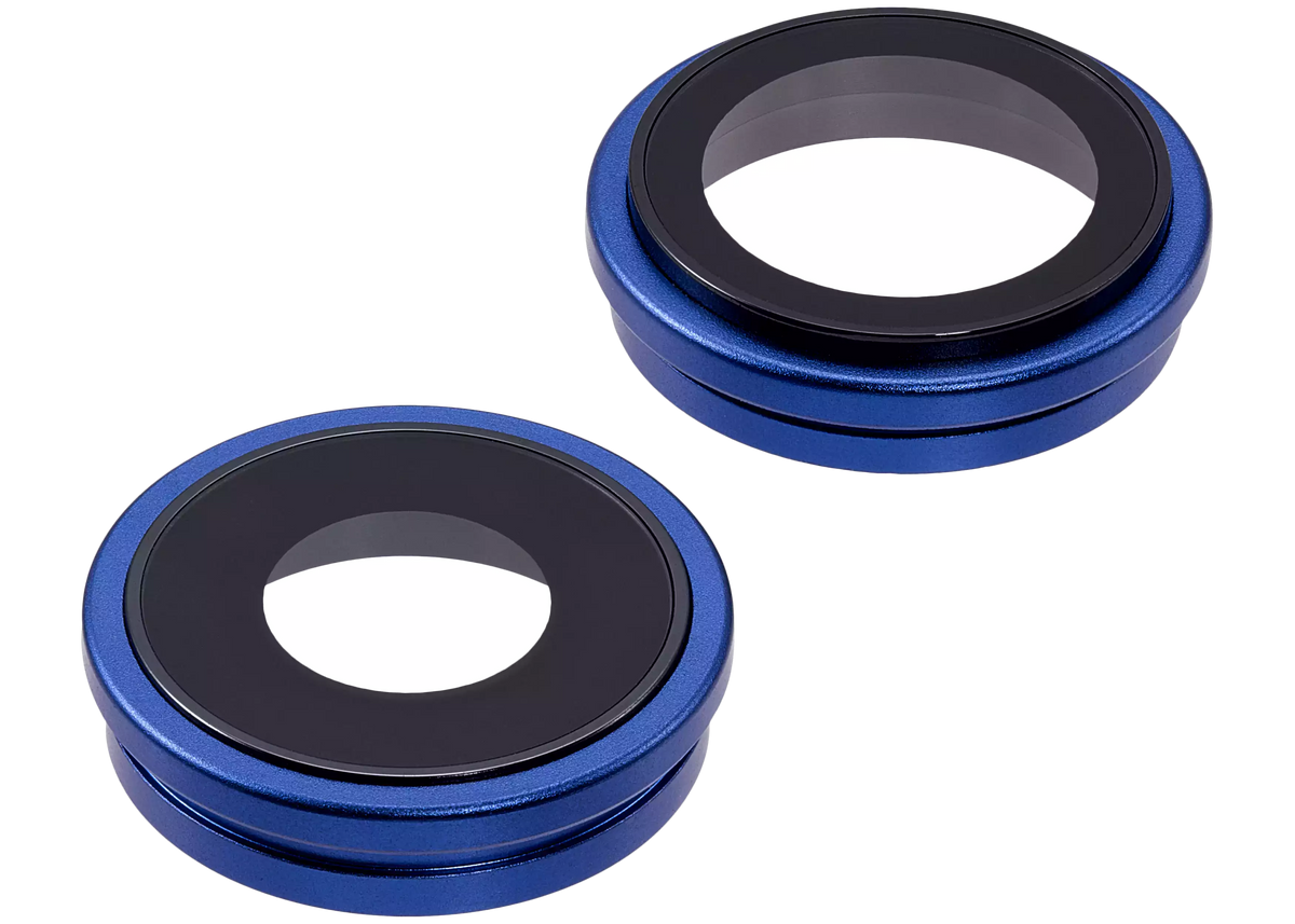 Back Camera Lens With Bracket & Bezel Compatible For iPhone 16 / 16 Plus (Ultramarine) (2 Piece Set) (Premium)
