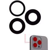 Back Camera Lens (Glass Only) With Adhesive Compatible For iPhone 16 Pro / 16 Pro Max (2 Piece Set) (Aftermarket Plus) (10 Pack)
