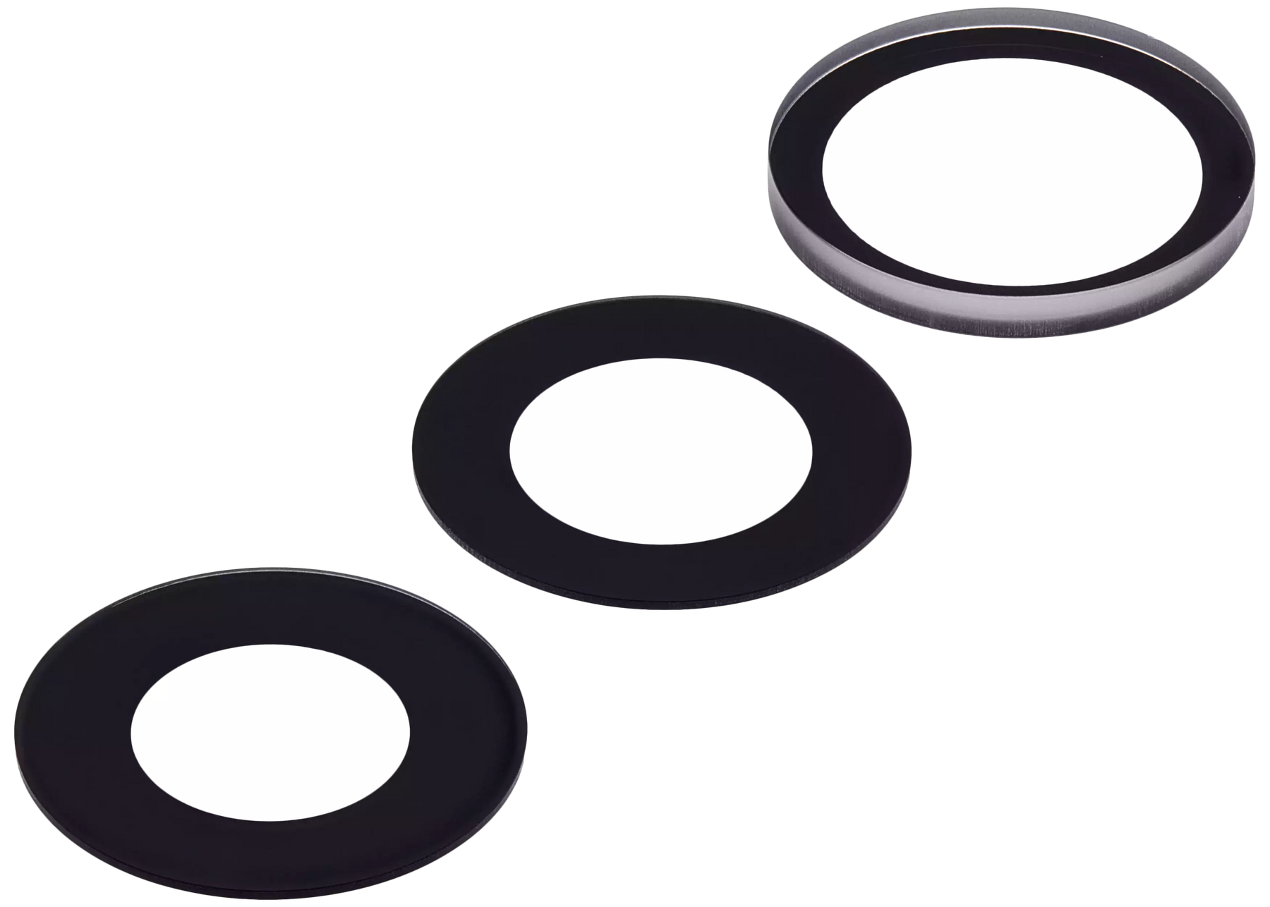 Back Camera Lens (Glass Only) With Adhesive Compatible For iPhone 16 Pro / 16 Pro Max (3 Piece Set) (Aftermarket Plus) (10 Pack)