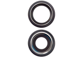 Back Camera Lens With Bracket & Bezel Compatible For iPhone 16 / 16 Plus (Black) (2 Piece Set) (Premium)