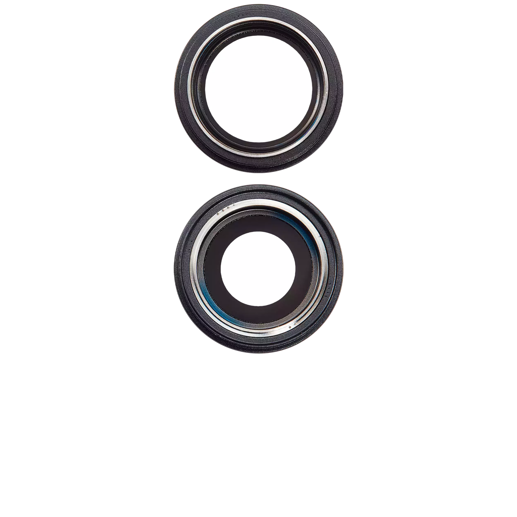 Back Camera Lens With Bracket & Bezel Compatible For iPhone 16 / 16 Plus (Black) (2 Piece Set) (Premium)