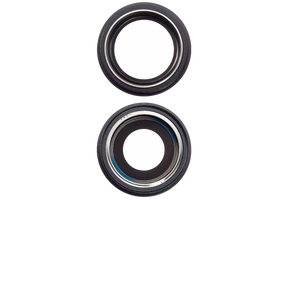 Back Camera Lens With Bracket & Bezel Compatible For iPhone 16 / 16 Plus (Black) (2 Piece Set) (Premium)
