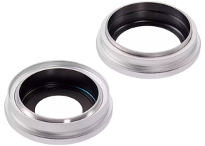 Back Camera Lens With Bracket & Bezel Compatible For iPhone 16 / 16 Plus (White) (2 Piece Set) (Premium)