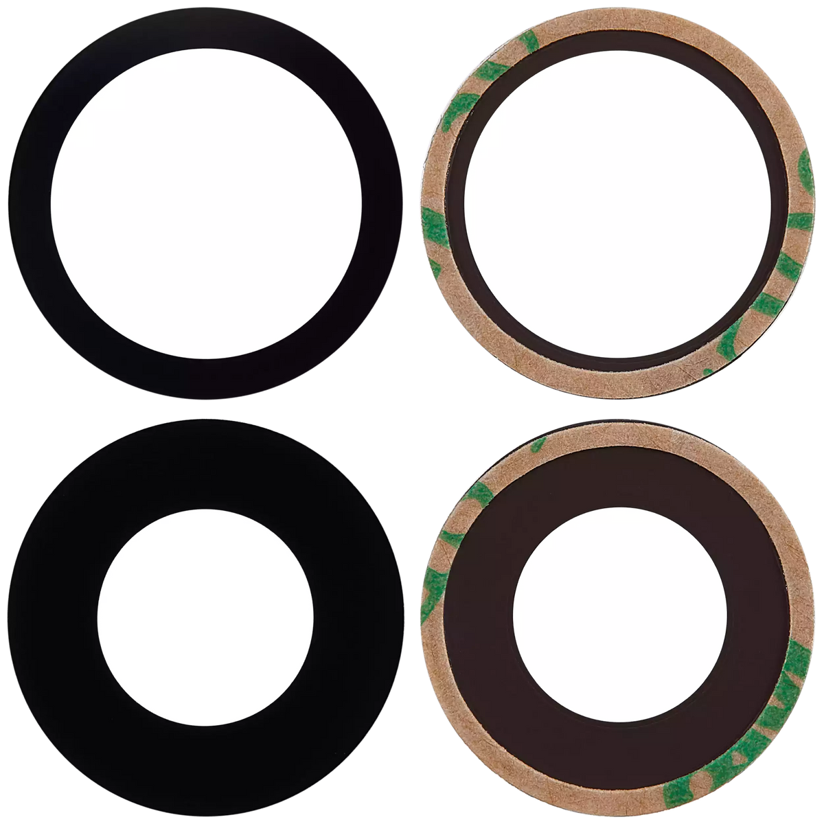 Back Camera Lens (Glass Only) With Adhesive Compatible For iPhone 16 / 16 Plus (2 Piece Set) (Real Sapphire) (Premium)