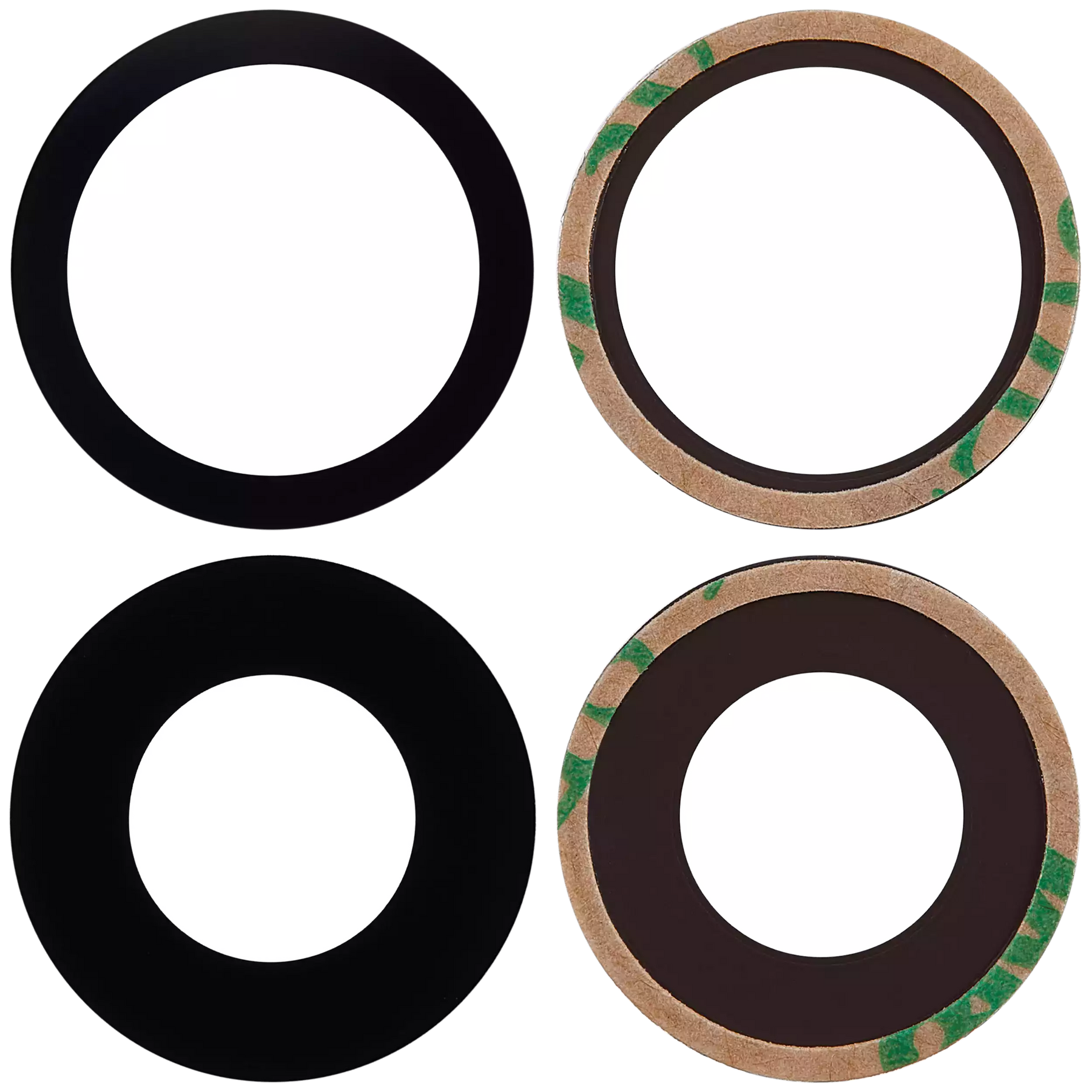 Back Camera Lens (Glass Only) With Adhesive Compatible For iPhone 16 / 16 Plus (2 Piece Set) (Real Sapphire) (Premium)