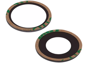 Back Camera Lens (Glass Only) With Adhesive Compatible For iPhone 16 / 16 Plus (2 Piece Set) (Real Sapphire) (Premium)