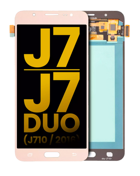 OLED Assembly Without Frame Compatible For Samsung Galaxy J7 / J7 Duo (J710 / 2016) (Refurbished) (Gold)