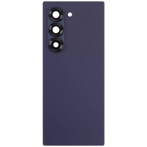 Back Cover Glass With Camera Lens Compatible For Samsung Galaxy Z Fold 6 5G Replacement (Vemake) (Navy)