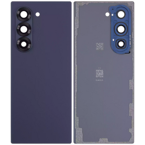 Back Cover Glass With Camera Lens Compatible For Samsung Galaxy Z Fold 6 5G Replacement (Vemake) (Navy)