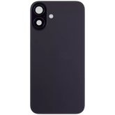 Back Glass With Steel Plate With Wireless NFC Charging MagSafe Magnet & Flashlight Flex Compatible For iPhone 16 (Used OEM Pull: Grade A) (Black)