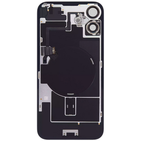 Back Glass With Steel Plate With Wireless NFC Charging MagSafe Magnet & Flashlight Flex Compatible For iPhone 16 (Used OEM Pull: Grade A) (Ultramarine)