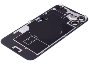 Back Glass With Steel Plate With Wireless NFC Charging MagSafe Magnet & Flashlight Flex Compatible For iPhone 16 (Used OEM Pull: Grade A) (Ultramarine)