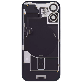 Back Glass With Steel Plate With Wireless NFC Charging MagSafe Magnet & Flashlight Flex Compatible For iPhone 16 Plus (Used OEM Pull: Grade A) (Ultramarine)