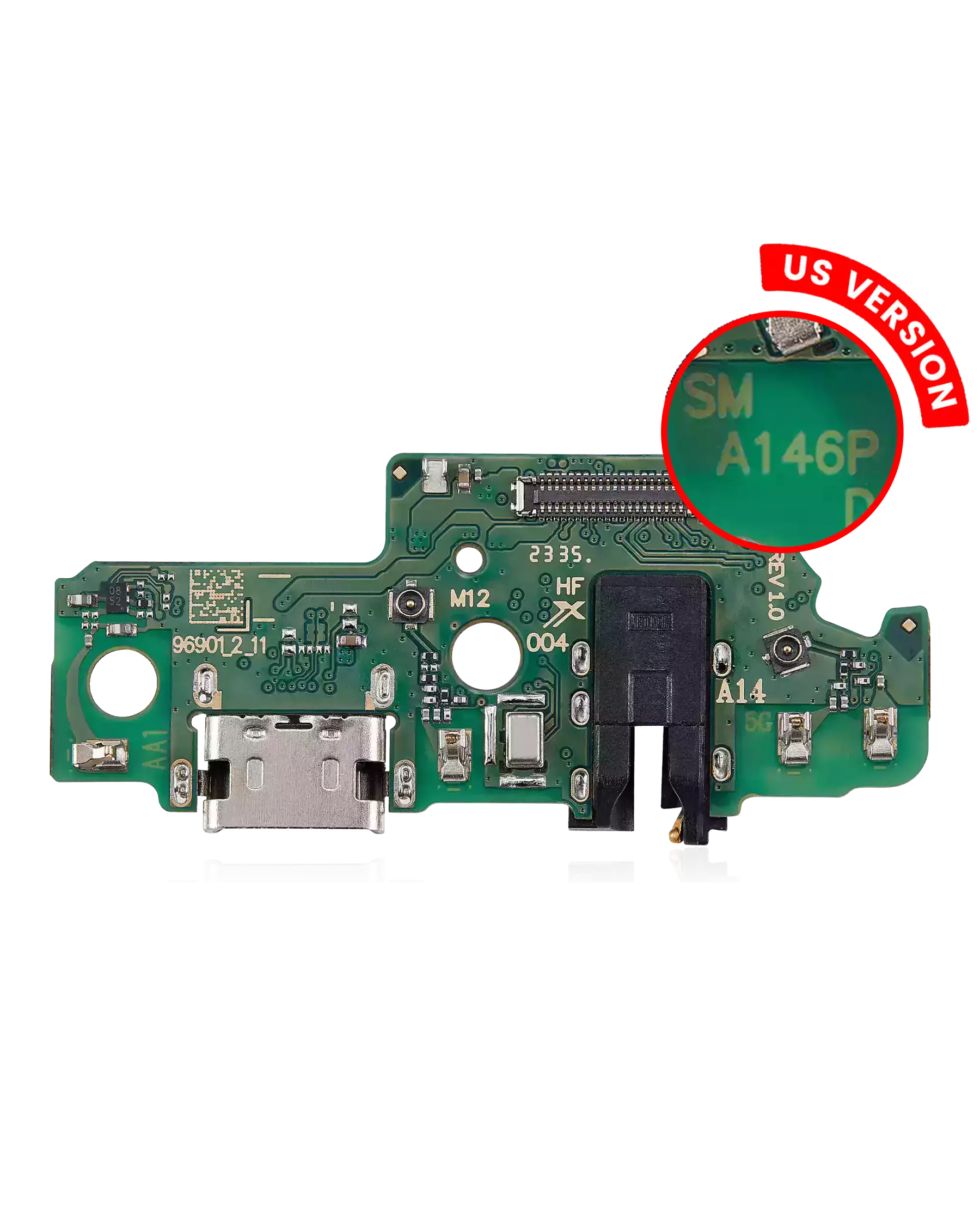 Charging Port Board With Headphone Jack Compatible For Samsung Galaxy A14 5G (A146P / U / 2023) (US Version) (Vemake)