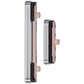 Hard Buttons (Power / Volume) Compatible For Samsung Galaxy S24 5G / 24 Plus 5G (Premium) (Marble Grey)