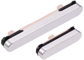 Hard Buttons (Power / Volume) Compatible For Samsung Galaxy S24 5G / 24 Plus 5G (Premium) (Marble Grey)