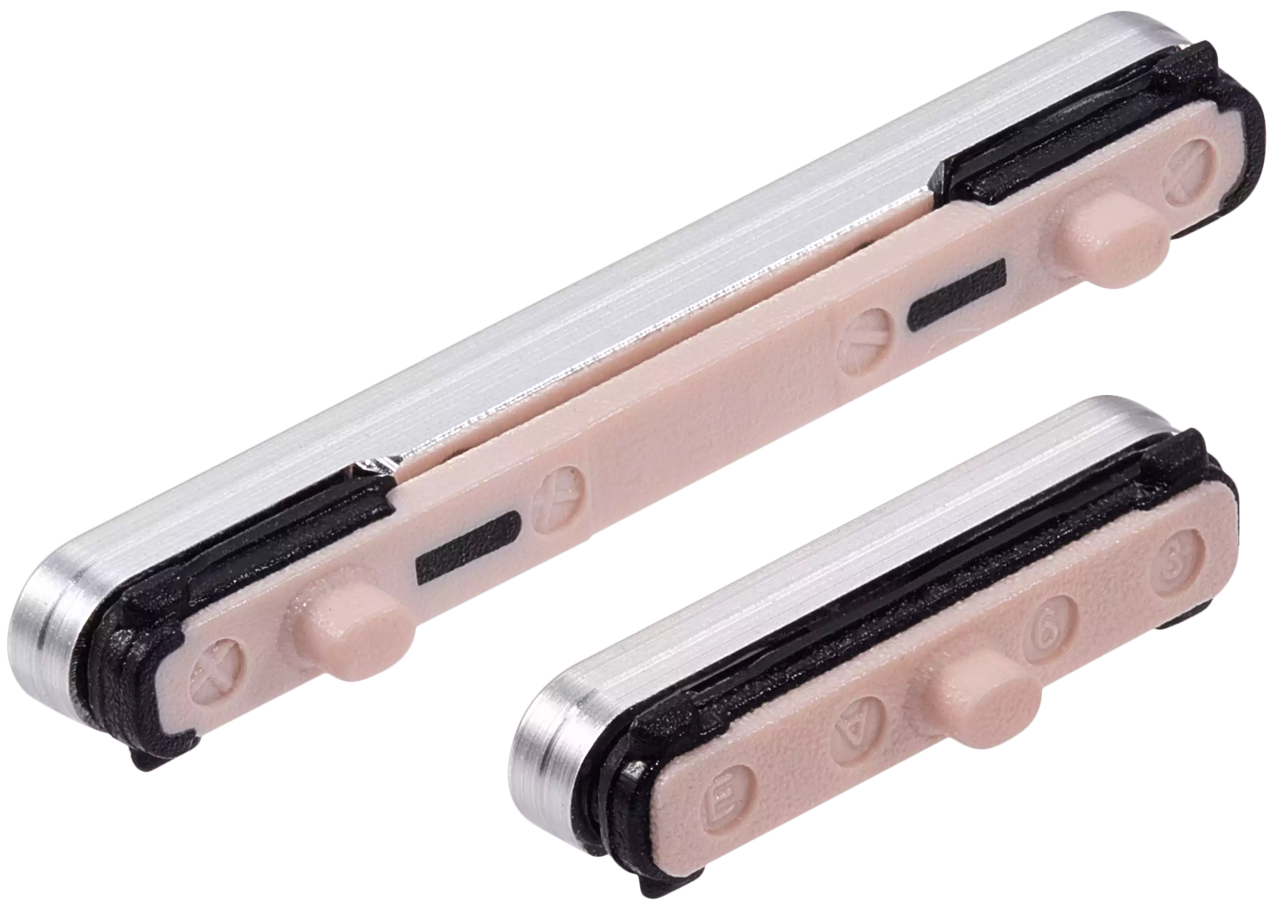 Hard Buttons (Power / Volume) Compatible For Samsung Galaxy S24 5G / 24 Plus 5G (Premium) (Marble Grey)