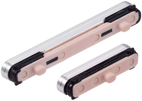 Hard Buttons (Power / Volume) Compatible For Samsung Galaxy S24 5G / 24 Plus 5G (Premium) (Marble Grey)