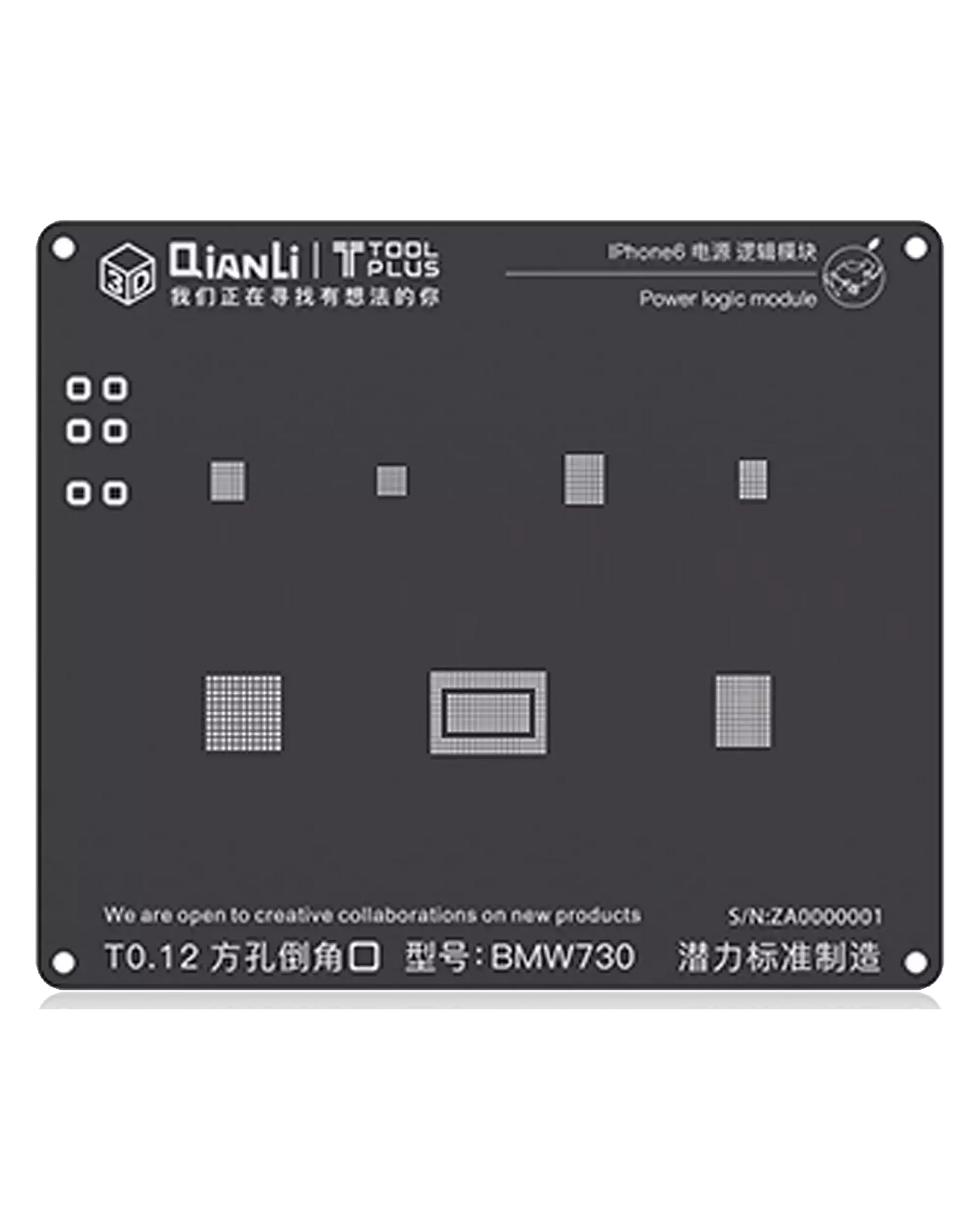 3D Power Logic iBlack Stencil Compatible For iPhone 6 (BMW730) (Qianli)