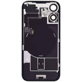 Back Glass With Steel Plate With Wireless NFC Charging MagSafe Magnet & Flashlight Flex Compatible For iPhone 16 (Used OEM Pull: Grade A) (Teal)