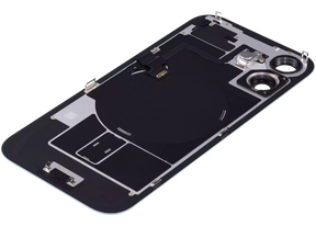 Back Glass With Steel Plate With Wireless NFC Charging MagSafe Magnet & Flashlight Flex Compatible For iPhone 16 (Used OEM Pull: Grade A) (Teal)