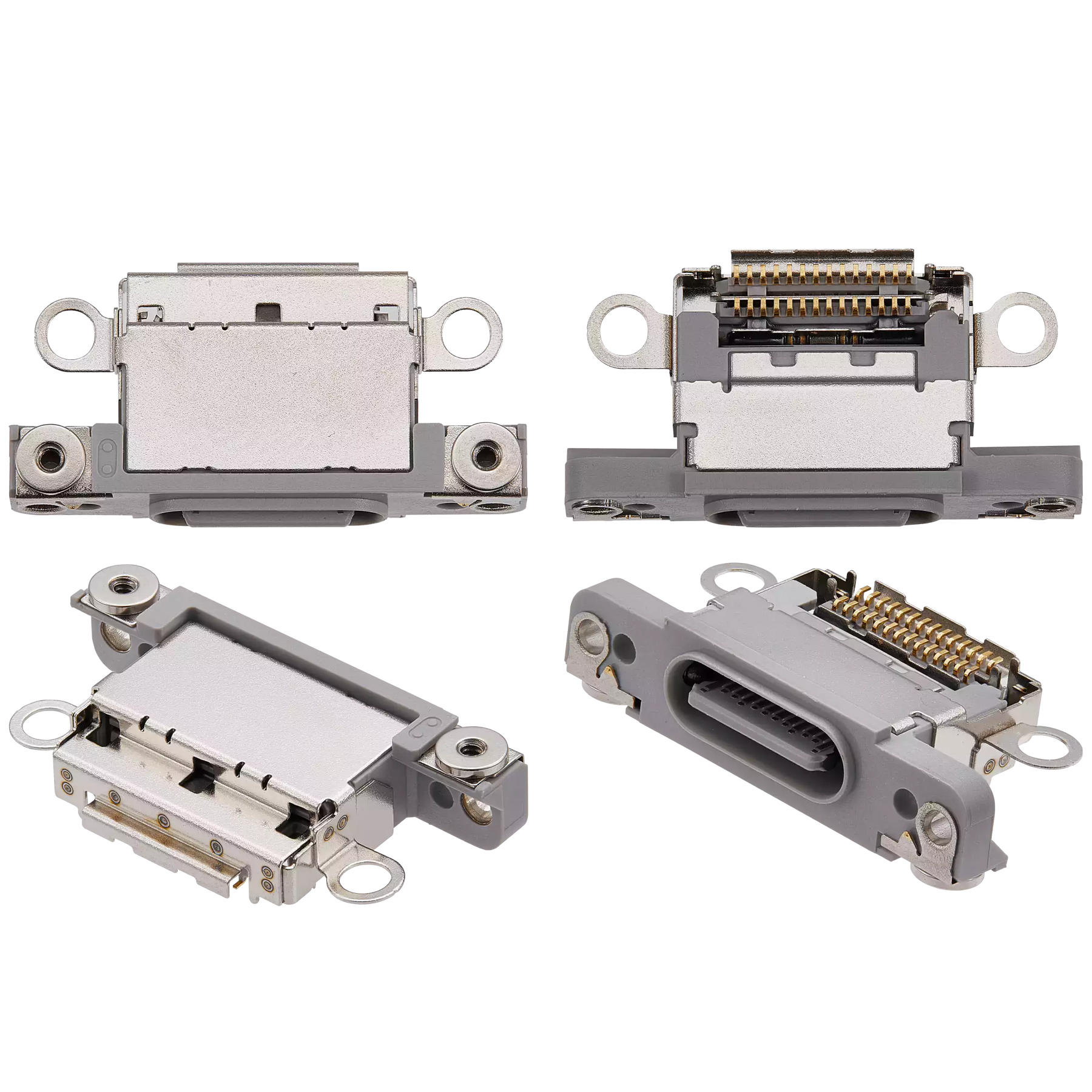 Charging Port Only Compatible For iPhone 16 Pro / 16 Pro Max (White Titanium) (10 Pack)