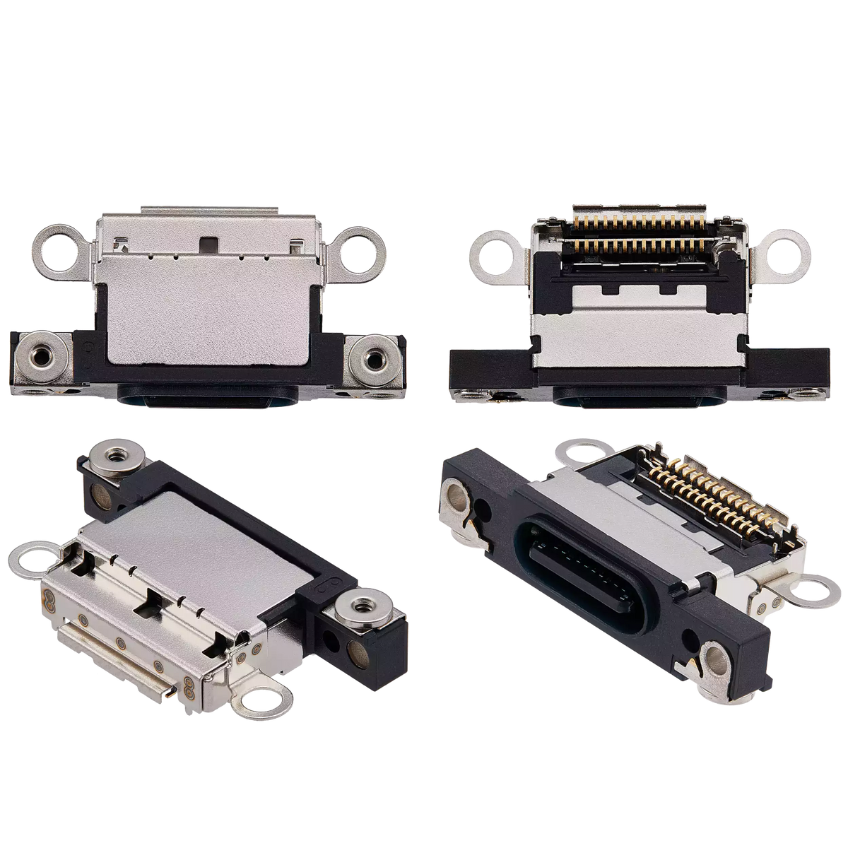 Charging Port Only Compatible For iPhone 16 / 16 Plus (Black) (10 Pack)