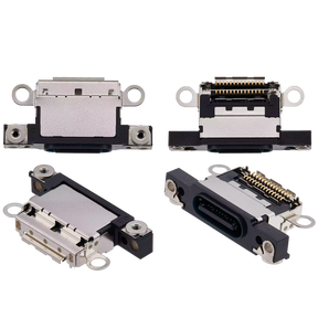 Charging Port Only Compatible For iPhone 16 / 16 Plus (Black) (10 Pack)