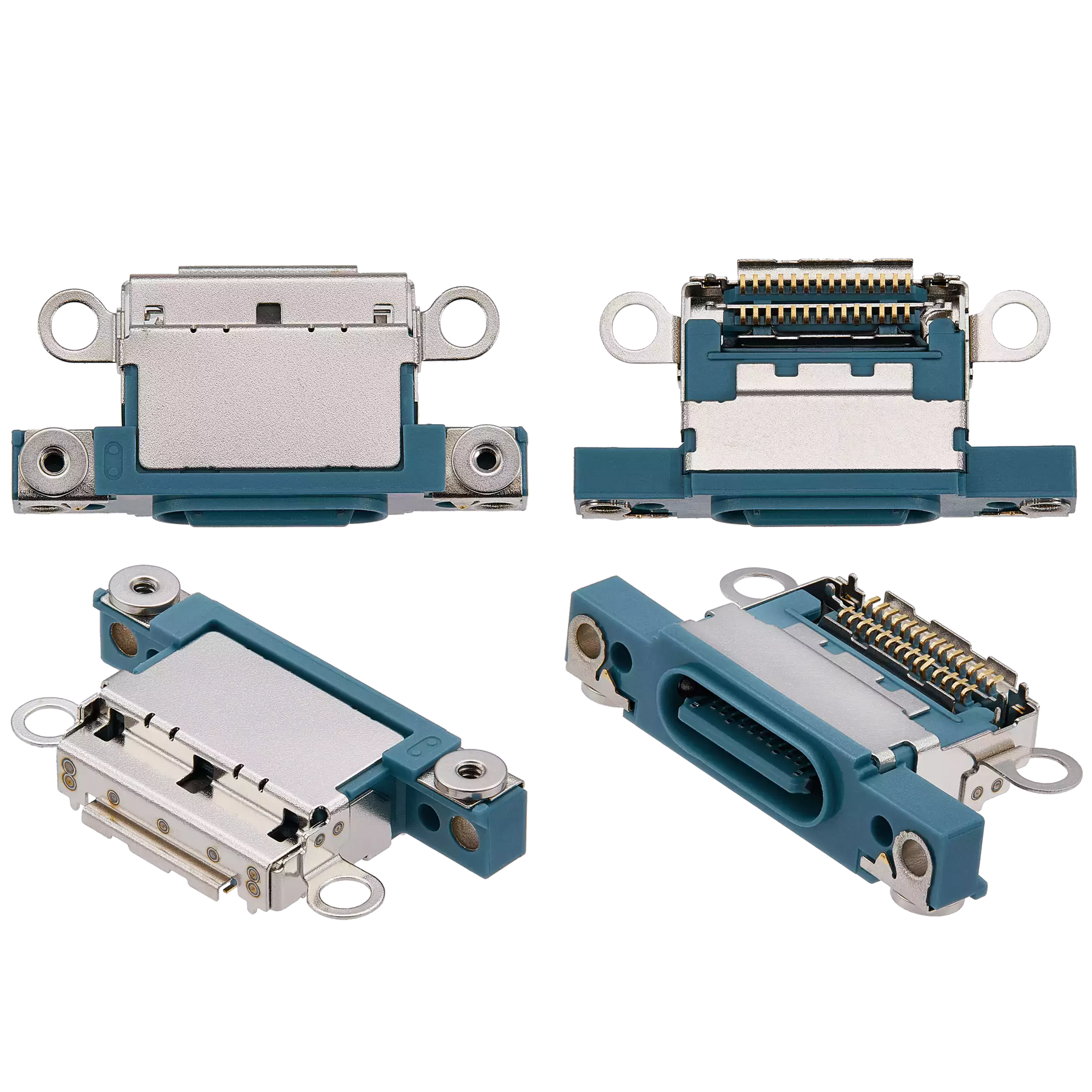 Charging Port Only Compatible For iPhone 16 / 16 Plus (Teal) (10 Pack)