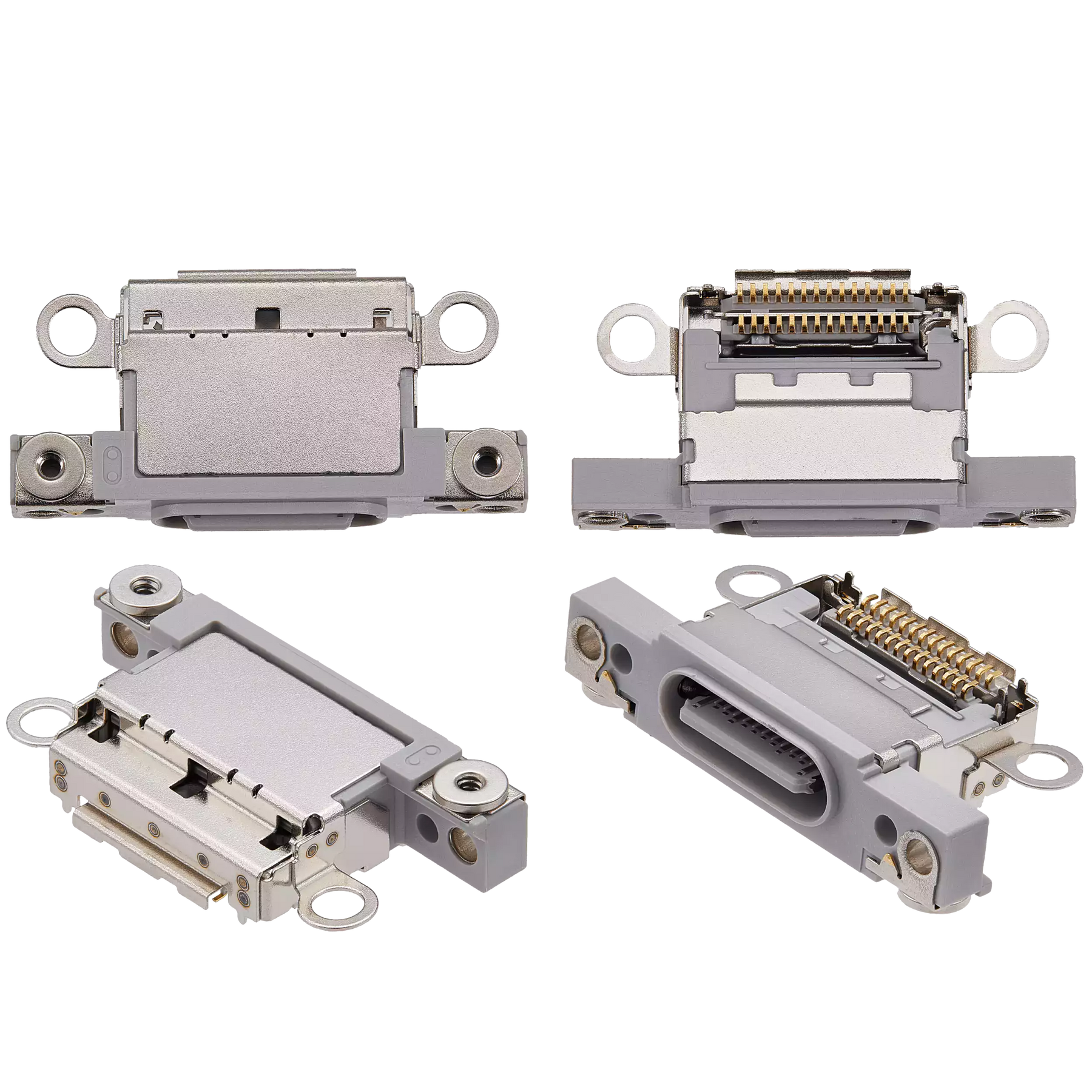 Charging Port Only Compatible For iPhone 16 / 16 Plus (White) (10 Pack)