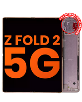 Replacement Inner OLED Assembly With Frame Compatible For Samsung Galaxy Z Fold 2 5G (Blemish: Grade B) (US & International) (Mystic Bronze)