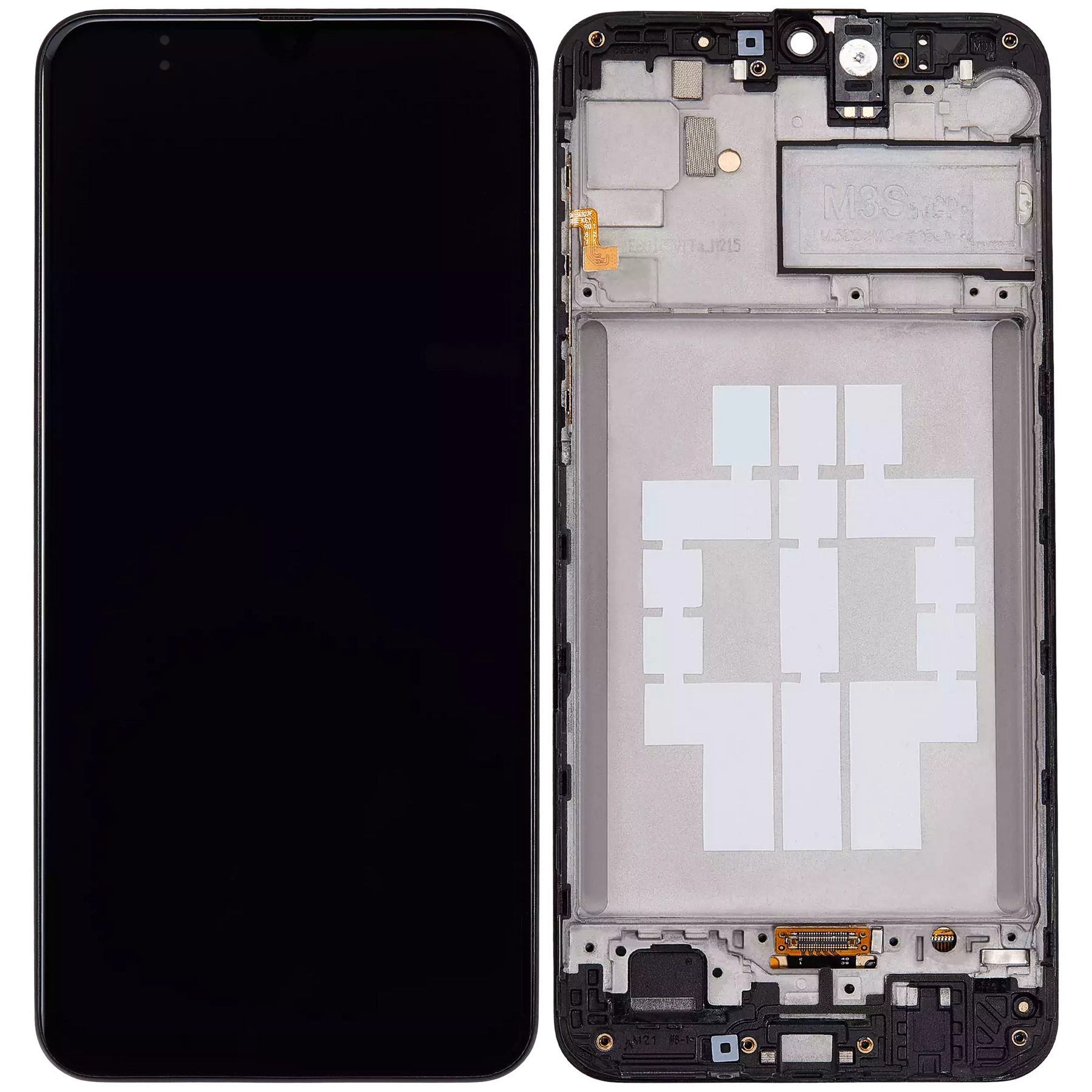 OLED Assembly With Frame Compatible For Samsung Galaxy M21 (M215 / 2020) / M30 (M305 / 2019) (Refurbished) (Black)