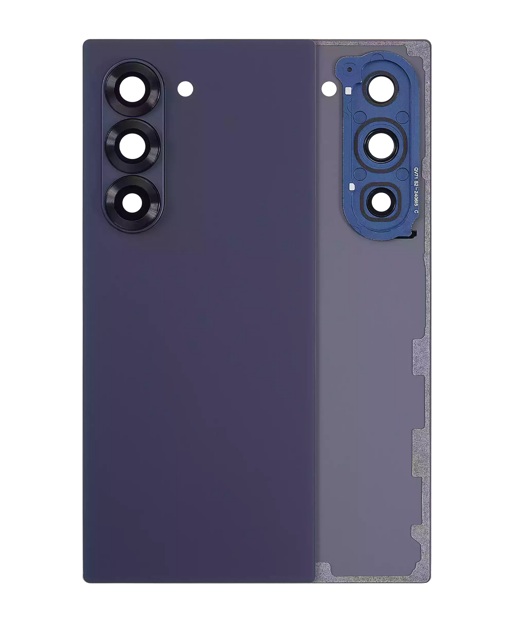 Back Cover Glass With Camera Lens Compatible For Samsung Galaxy Z Fold 6 5G (Aftermarket Plus) (Navy)