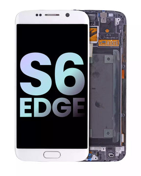 Replacement OLED Assembly With Frame Compatible For Samsung Galaxy S6 Edge (CDMA: Verizon / Sprint) (Service Pack) (White Pearl)