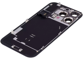 Back Glass With Steel Plate With Wireless NFC Charging MagSafe Magnet & Flashlight Flex Compatible For iPhone 16 Pro (Used OEM Pull: Grade A) (Natural Titanium)