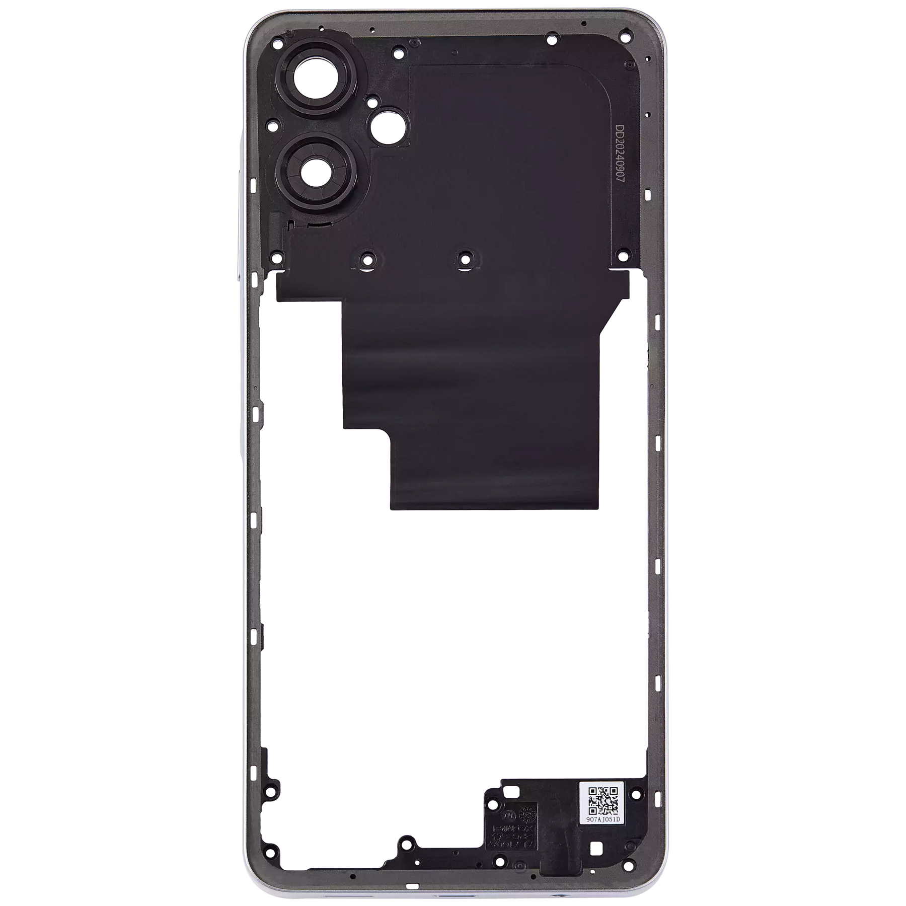 Mid-Frame Housing Compatible For Samsung Galaxy A06 (A065 / 2024) (White)