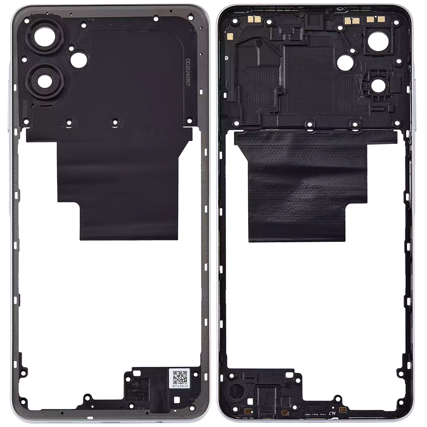 Mid-Frame Housing Compatible For Samsung Galaxy A06 (A065 / 2024) (White)