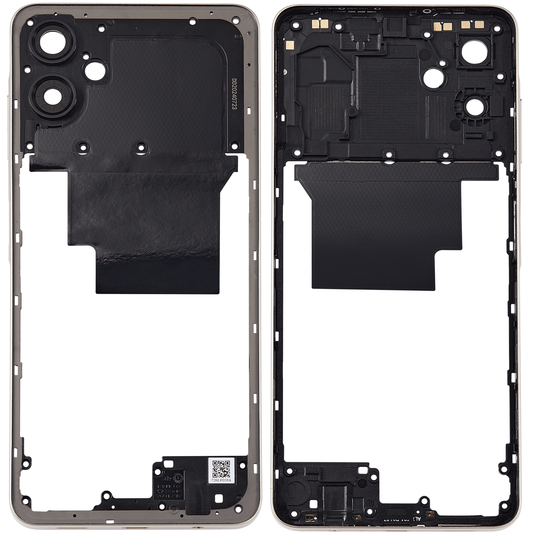 Mid-Frame Housing Compatible For Samsung Galaxy A06 (A065 / 2024) (Gold)