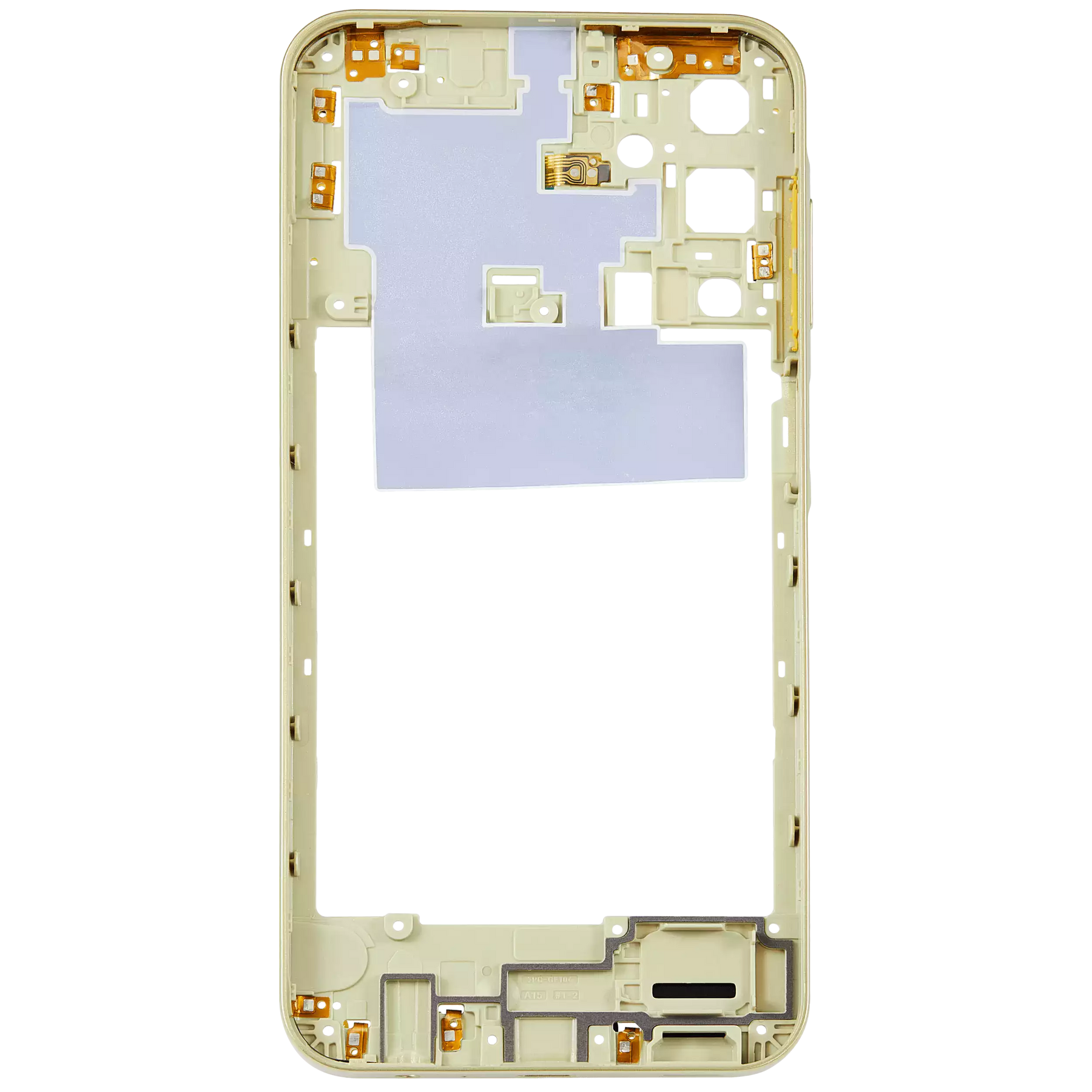 Mid-Frame Housing Compatible For Samsung Galaxy A15 (A155 / 2023) (Personality Yellow)